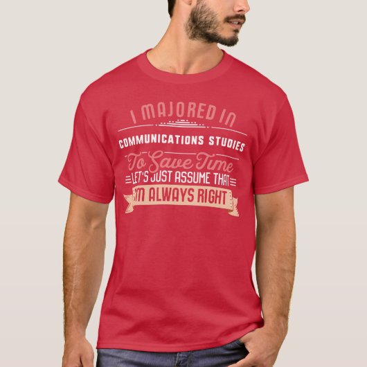 T-shirt Communications Studies Major Studen Graduation boy (Devant)