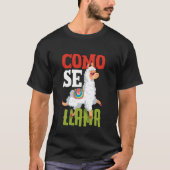 T-shirt Como Se Llama Drôle Sayings Espagnol Llama (Devant)