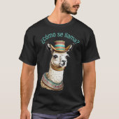 T-shirt ¿cómo se llama ? jeu de mots llama (Devant)