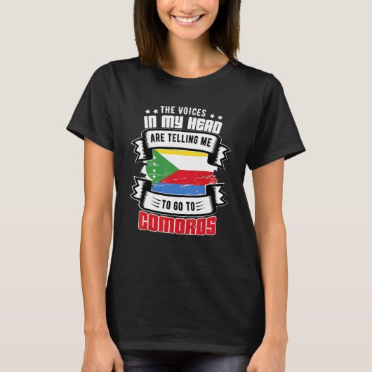 T-shirt Comores Dans Ma Tête (Devant)