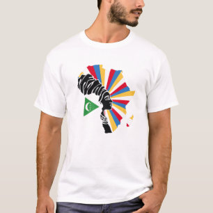 T-shirt Comores Drapeau Comorien Afrique Carte Patrimoine