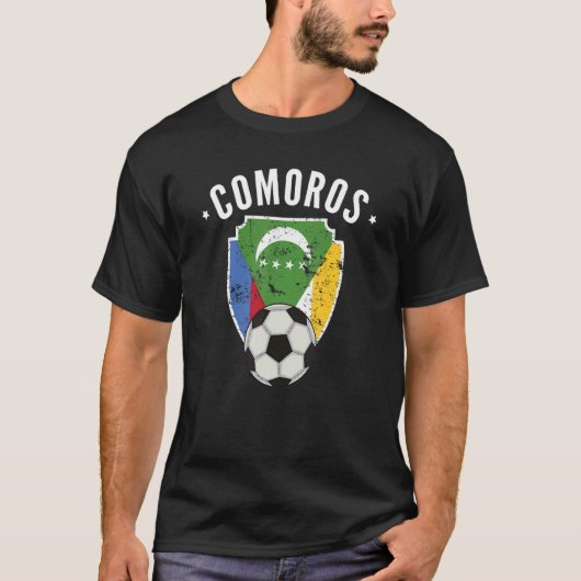 T-shirt Comores Football Comores Drapeau Football Prid Com (Devant)