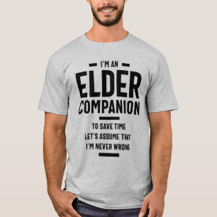 T-shirt Compagnon Aîné Titre du travail Cadeau