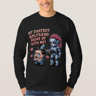 T-shirt Compagnon de chatbot drôle Ai Memes Petit ami Sépa