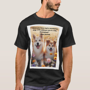 T-shirt "Compagnons chéris - Corgi et Citation"