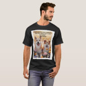 T-shirt "Compagnons chéris - Corgi et Citation" (Devant entier)
