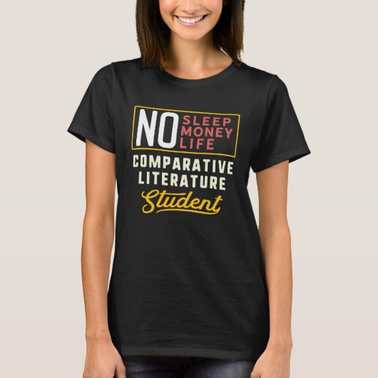 T-shirt Comparative Literature Major Studen Graduation (Devant)