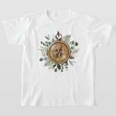 T-shirt Compas de feuillage de feuilles vertes tropicales  (Poser)