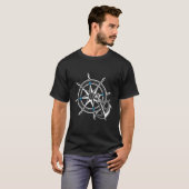 T-shirt Compass Anchor Conception Maritime avec Capitaine  (Devant entier)