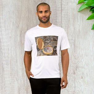 T-shirt Compass vintage en or sur la carte des pirates ant
