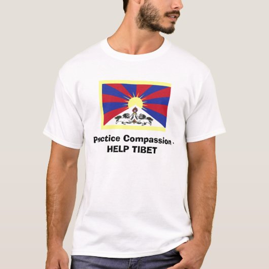 T-shirt Compassion de pratique - AIDE THIBET (Devant)