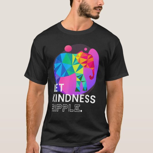 T-shirt Compassion éléphante Kindness Ripple Mindfulme Me (Devant)
