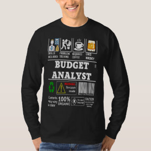 T-shirt Compétences d'analyste budgétaire incluses