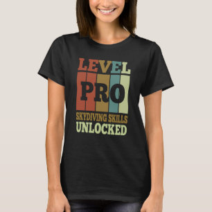 T-shirt Compétences de parachutisme Pro Débloqué Style Vin