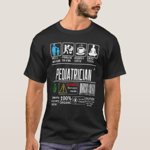 T-shirt Compétences de pédiatre comprenant la résolution d