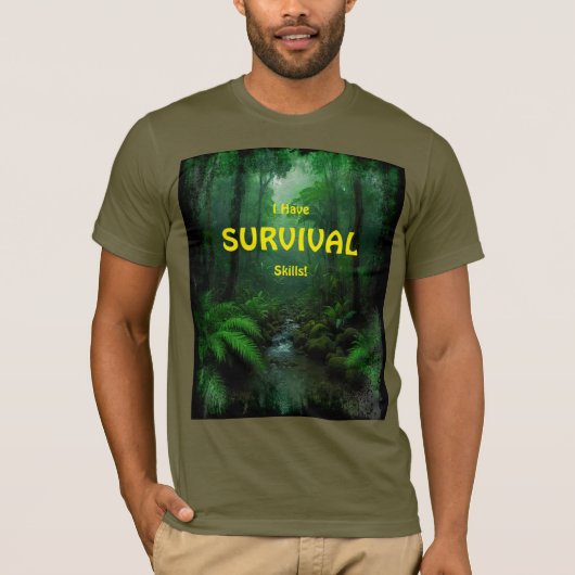 T-shirt Compétences de survie Prepper Survivalist SHTF Des (Devant)