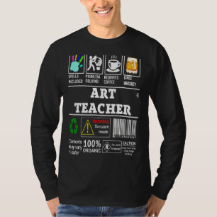 T-shirt Compétences d'enseignant en art Inclus Étiquette d