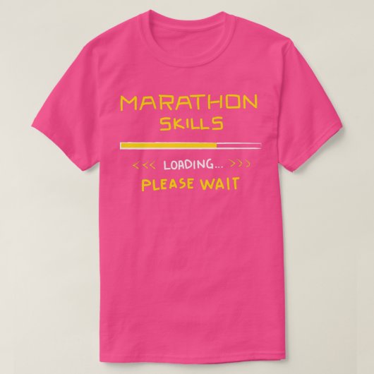 T-shirt Compétences Marathon Chargement du coureur Cadeau (Design devant)