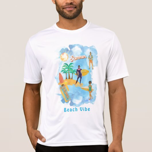 T-shirt compétiteur BEACH VIBE Sport-Tek (Devant)
