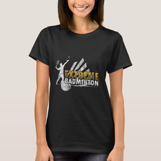 T-shirt Compétition de jeu de badminton extrême (Devant)