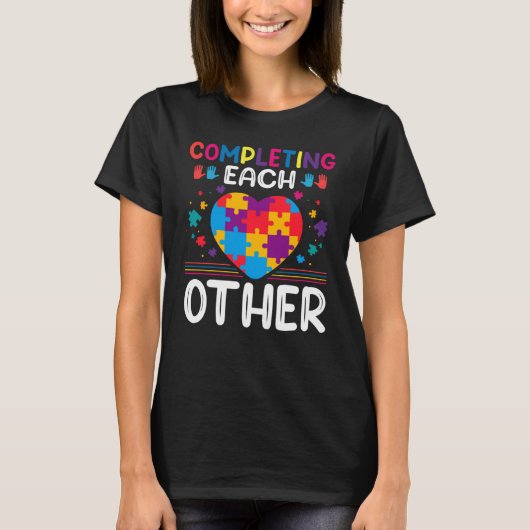 T-shirt Completing Each Others Autism Awareness Support A (Devant)