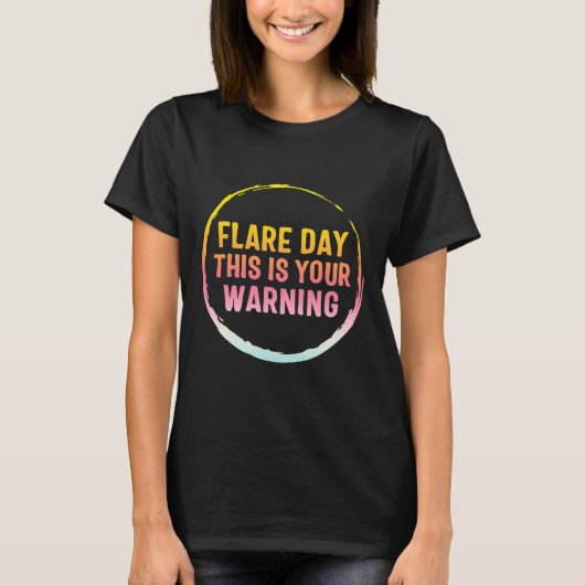 T-shirt Complexe de jour de flammes Sensibilisation au syn (Devant)
