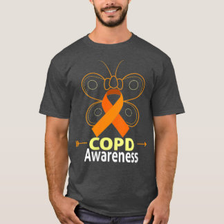 T-shirt Comportement des femmes Papillons Copd Orange Ribb