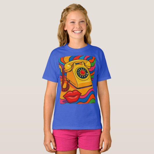 T-shirt "Composez-moi, ne m’en faites pas" Téléphone fixe (Devant entier)