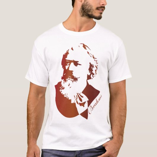 T-shirt Compositeur Johannes Brahms de musique classique (Devant)