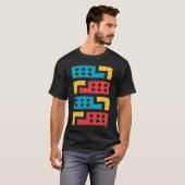 T-shirt Composition Abstraite Géométrique Colorée (Devant entier)