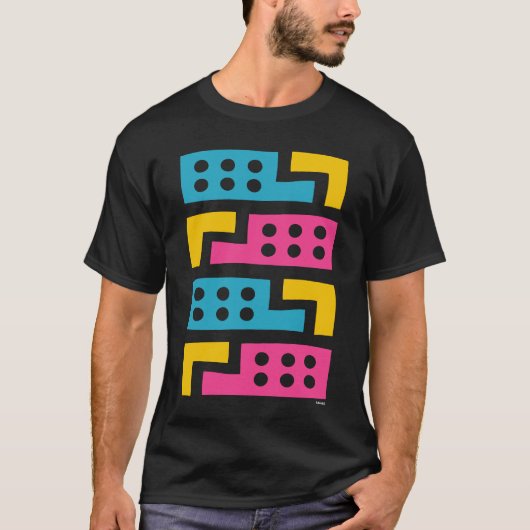T-shirt Composition Abstraite Géométrique Colorée (Devant)