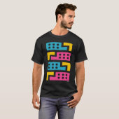 T-shirt Composition Abstraite Géométrique Colorée (Devant entier)