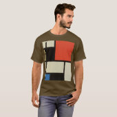 T-shirt Composition Abstraite moderne Brown (Devant entier)