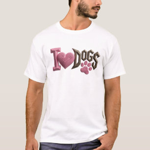 T-shirt Composition artistique rose créative J'ADORE LES C
