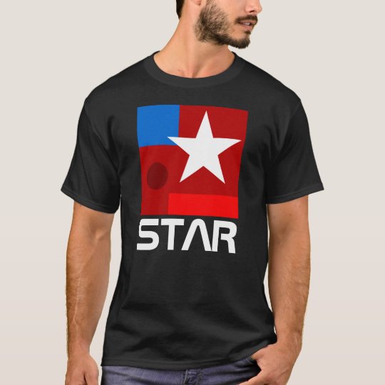 T-shirt Composition blanche en abrégé sur étoile