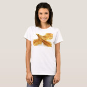 T-shirt Composition d'art abstrait d'aigle doré ludique (Devant entier)