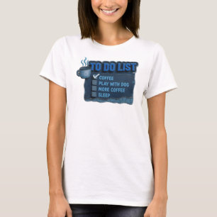 T-shirt Composition d'art rétro Navy CAFE JOUE AVEC CHIEN