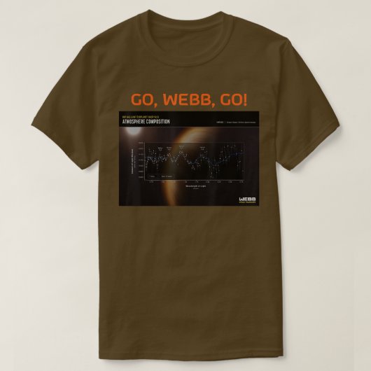 T-shirt Composition de l'atmosphère de l'exoplanète James (Design devant)