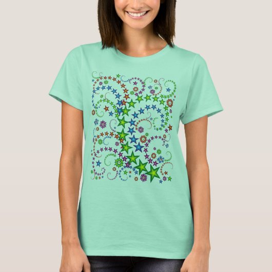 T-shirt composition des étoiles vives (Devant)