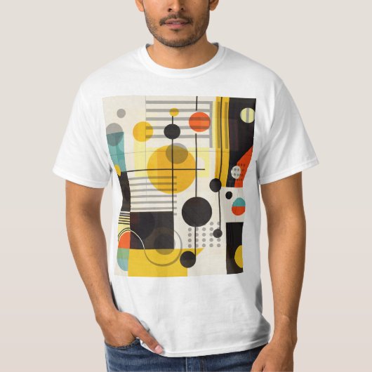 T-shirt Composition des formes géométriques colorées (Devant)