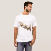 T-shirt Composition florale abstraite audacieuse (Devant entier)