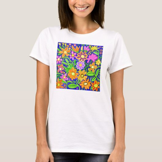 T-shirt Composition florale peinte (Devant)