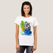 T-shirt Composition géométrique dynamique Abstraite Contem (Devant entier)