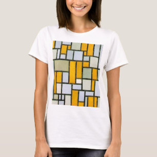 T-shirt Composition Jaune et Gris, Mondrian