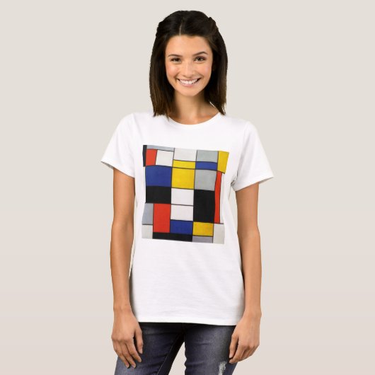 T-shirt Composition, Mondrian (Devant entier)
