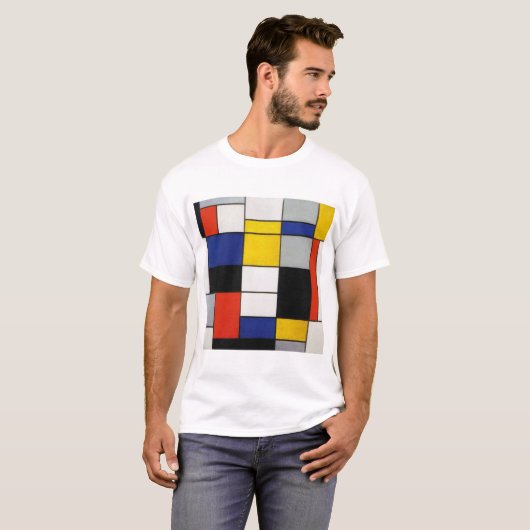 T-shirt Composition, Mondrian (Devant entier)