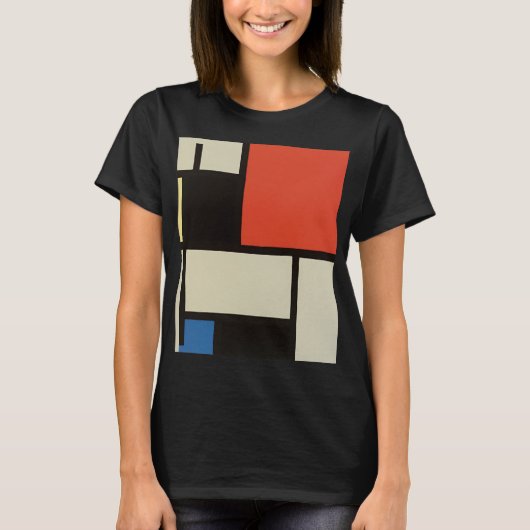 T-shirt Composition mondrienne Art moderne de la peinture (Devant)