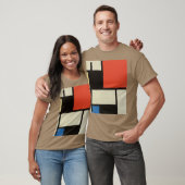 T-shirt Composition mondrienne Grille Abstraite moderne (Unisexe)