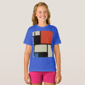 T-shirt Composition mondrienne moderne Abstraite profonde (Devant entier)