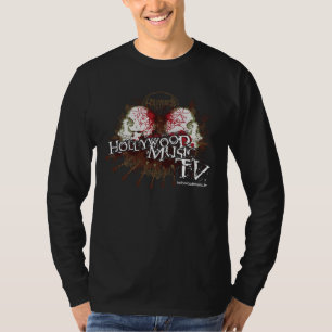 T-shirt Compréhensif-Conception-Mens-Long-Douille-Bl